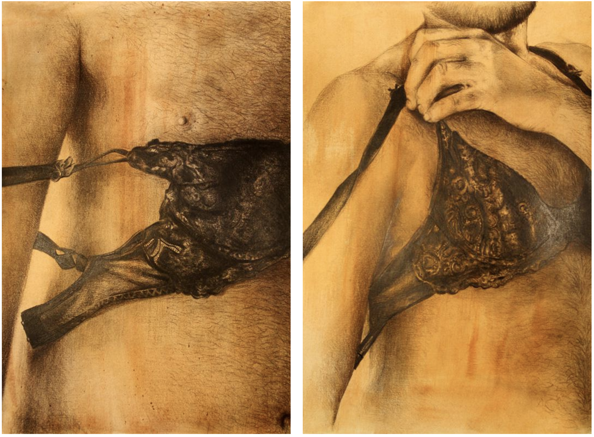 Above: ‘Middlesex Series’ selected pieces. “I was not trying to do anything as activism, it was my personal things just to come out, like after a while of not talking (about my sexuality).”