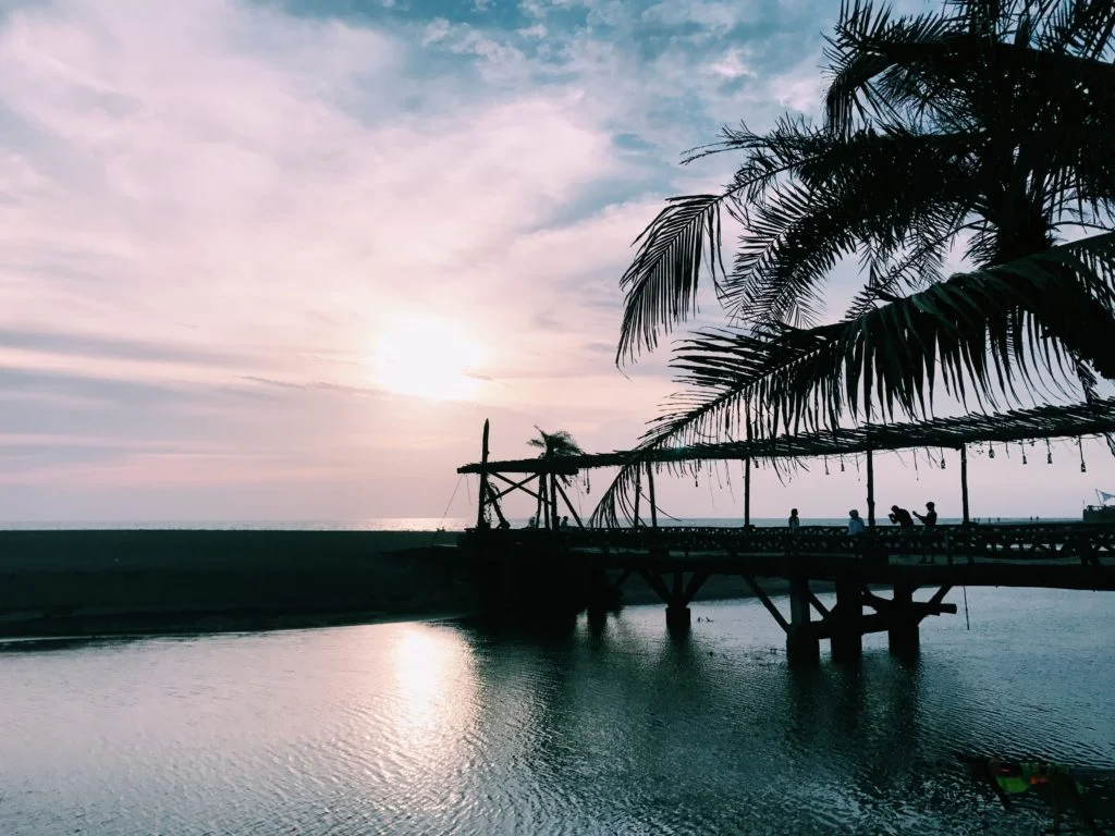 Sunset views at La Laguna restaurant and cocktail bar located in Canggu, Bali