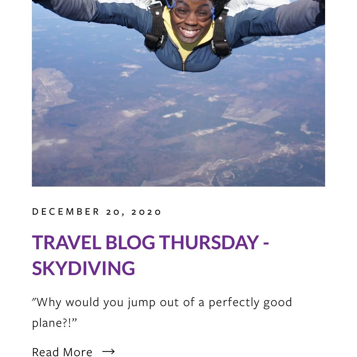 SKYDIVING  Travel Blog Thursday!  It&rsquo;s not flying, it&rsquo;s falling with style! Link in bio
.
.
.
#TasteTutor #Chef #Food #Cooking #SanFran #Seattle #Eat #Skydiving #Foodie #FoodPorn #NorthCarolina #FallingWithStyle #Travel #FoodTour #GirlsTr