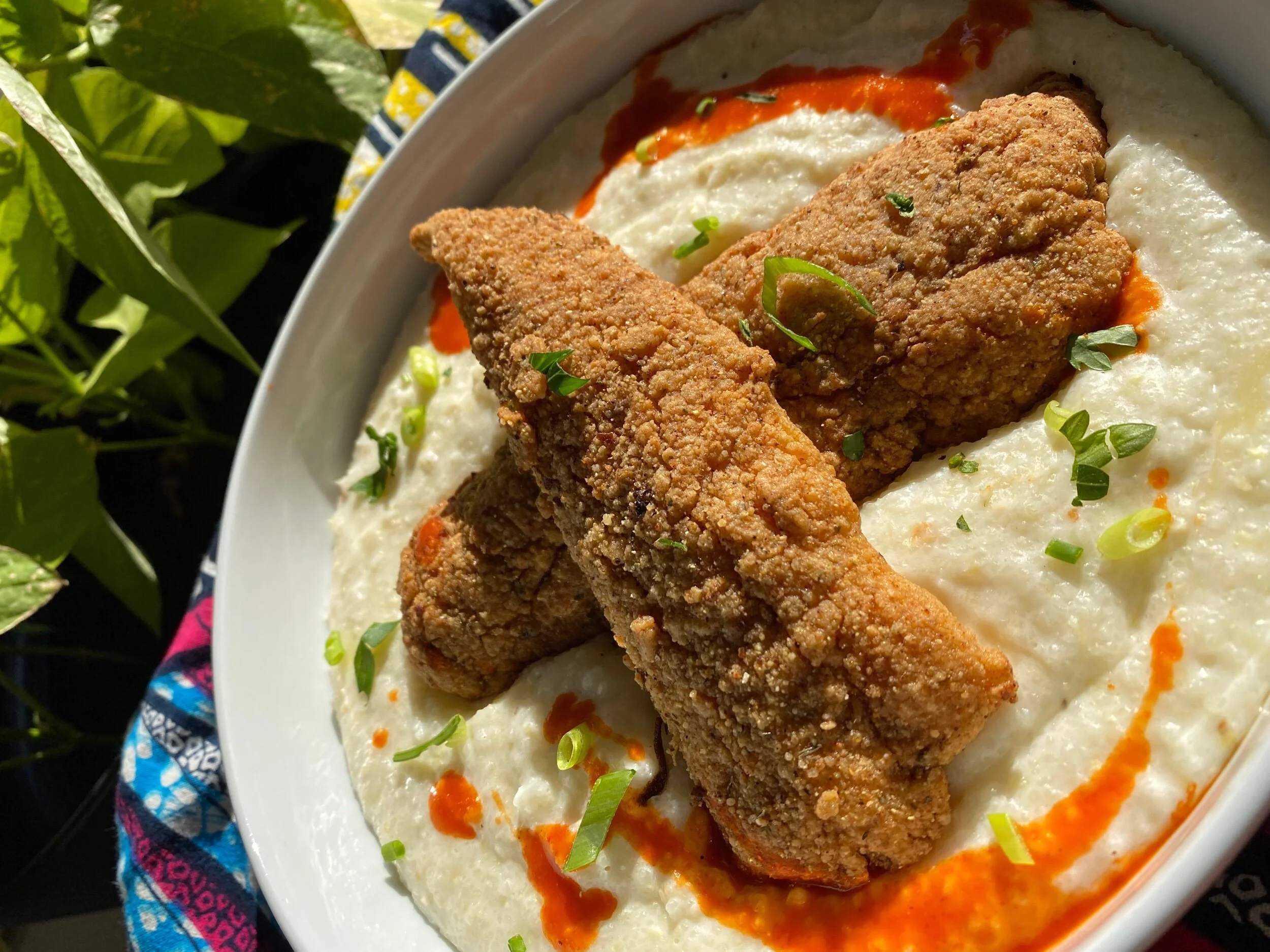 FRIED FISH and CREAMY GRITS