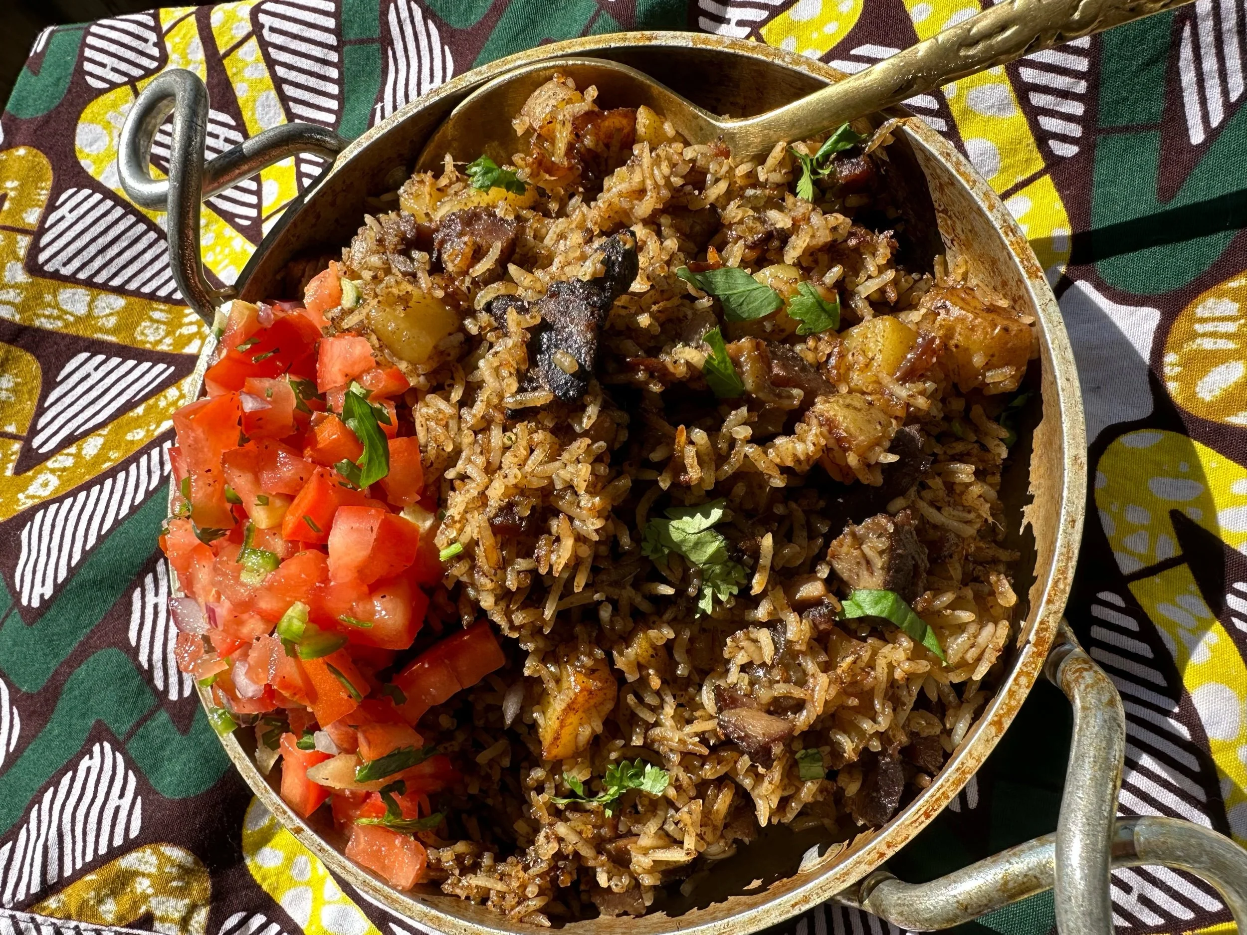 KENYAN BEEF PILAU with FRESH KACHUMBARI