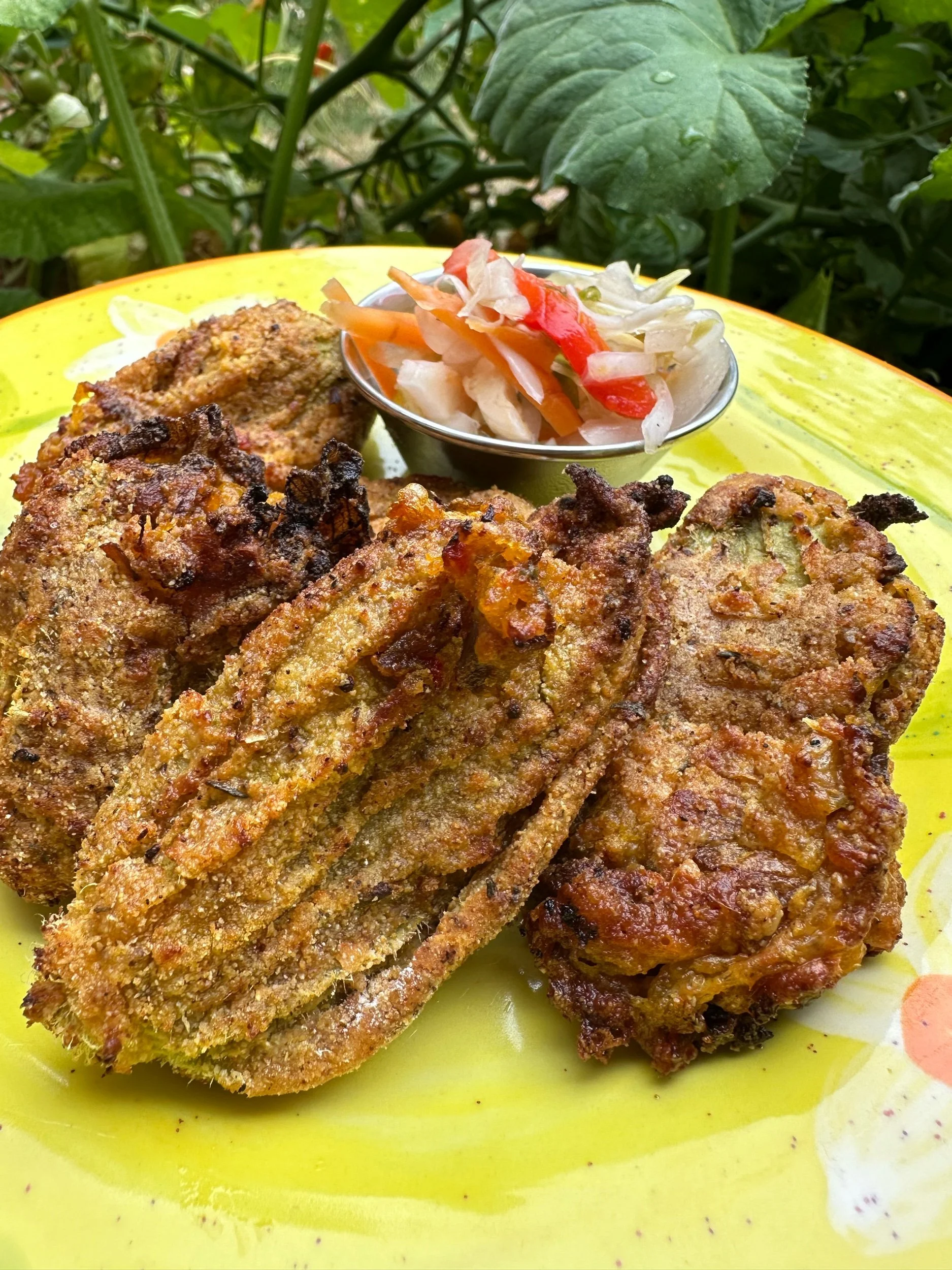 CRISPY FRIED BUTTERNUT SQUASH BLOSSOMS