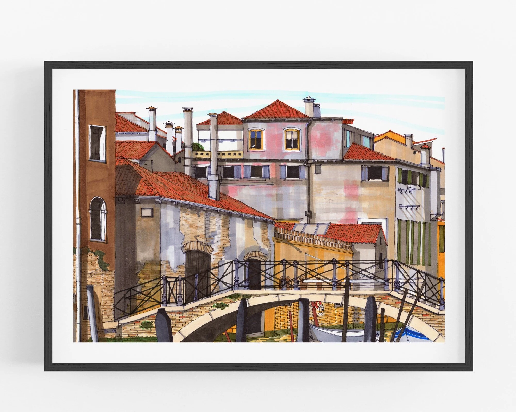 Rio della Sensa, Venice Italy, Venice Art, Venice Wall Art, Desmond Freeman