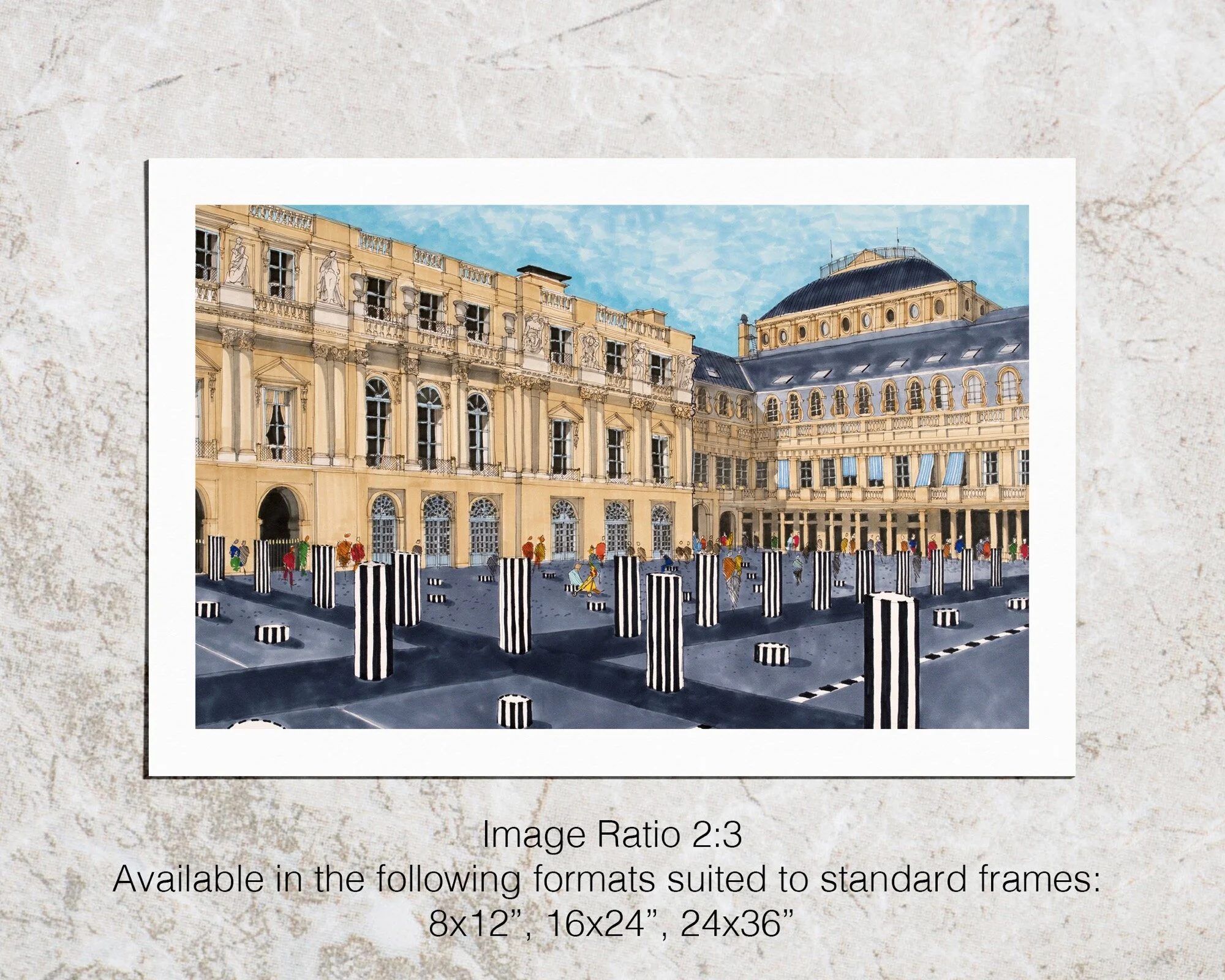 Sculptures in the Garden of the Palais Royal, Paris France, Paris Art Print, Desmond Freeman