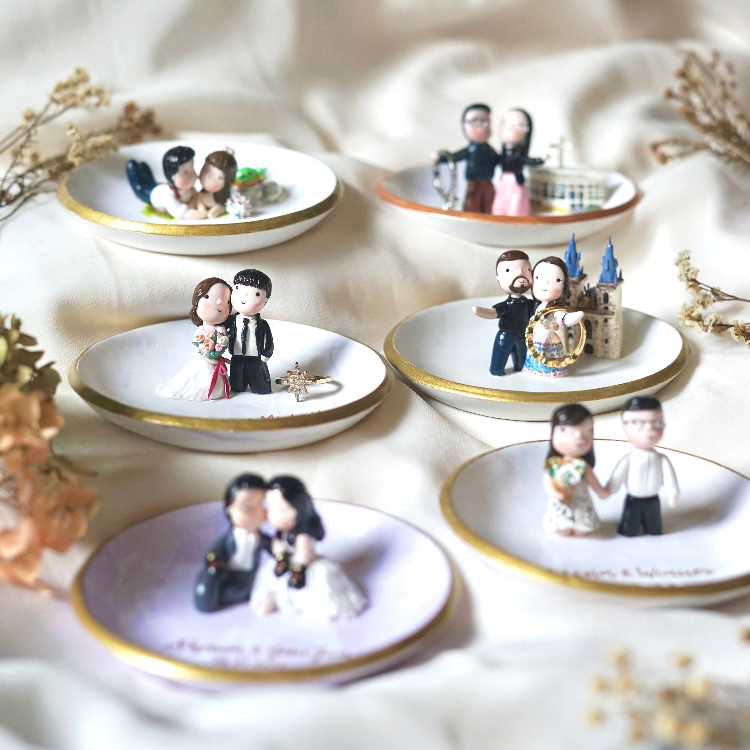 Bespoke wedding trinket dish (From $290)