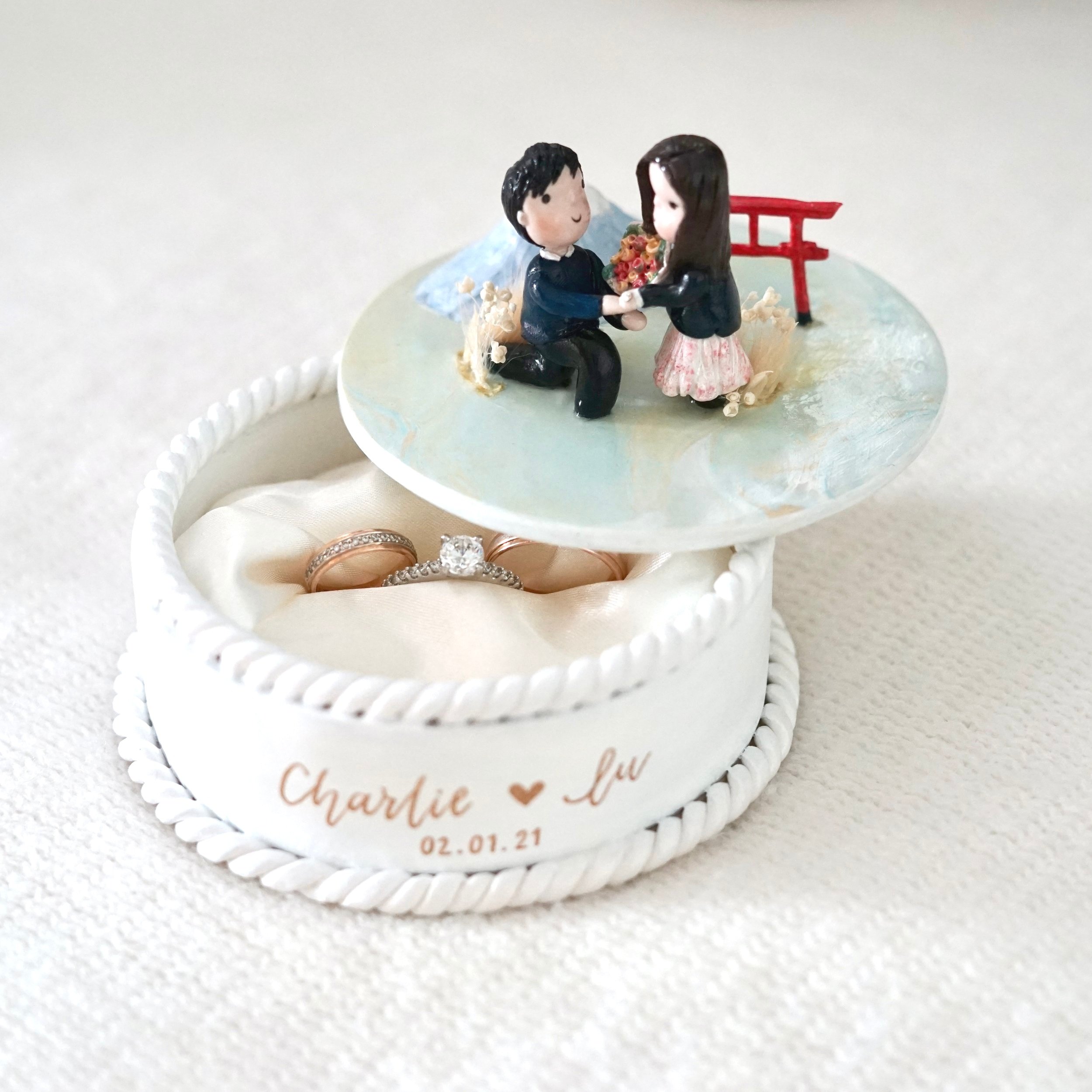 Bespoke wedding ring box (From $350)