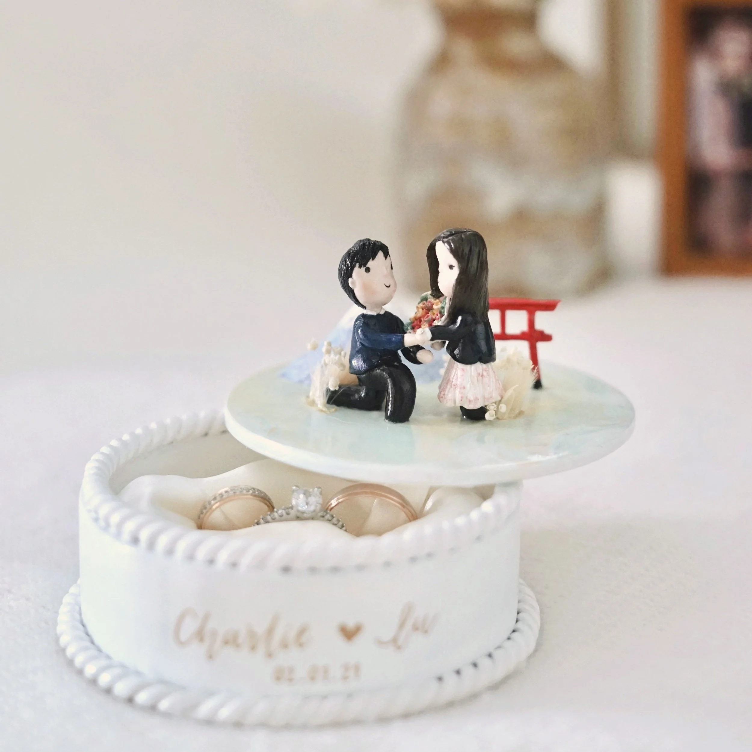 Bespoke Wedding Ring Box (Reservation of Slot)