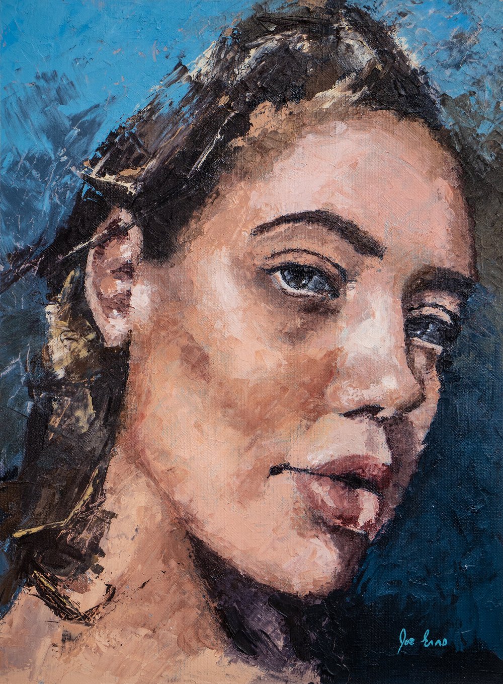 Kendra Portrait - oil on canvas paper, 12 x 9 inches, AVAILABLE