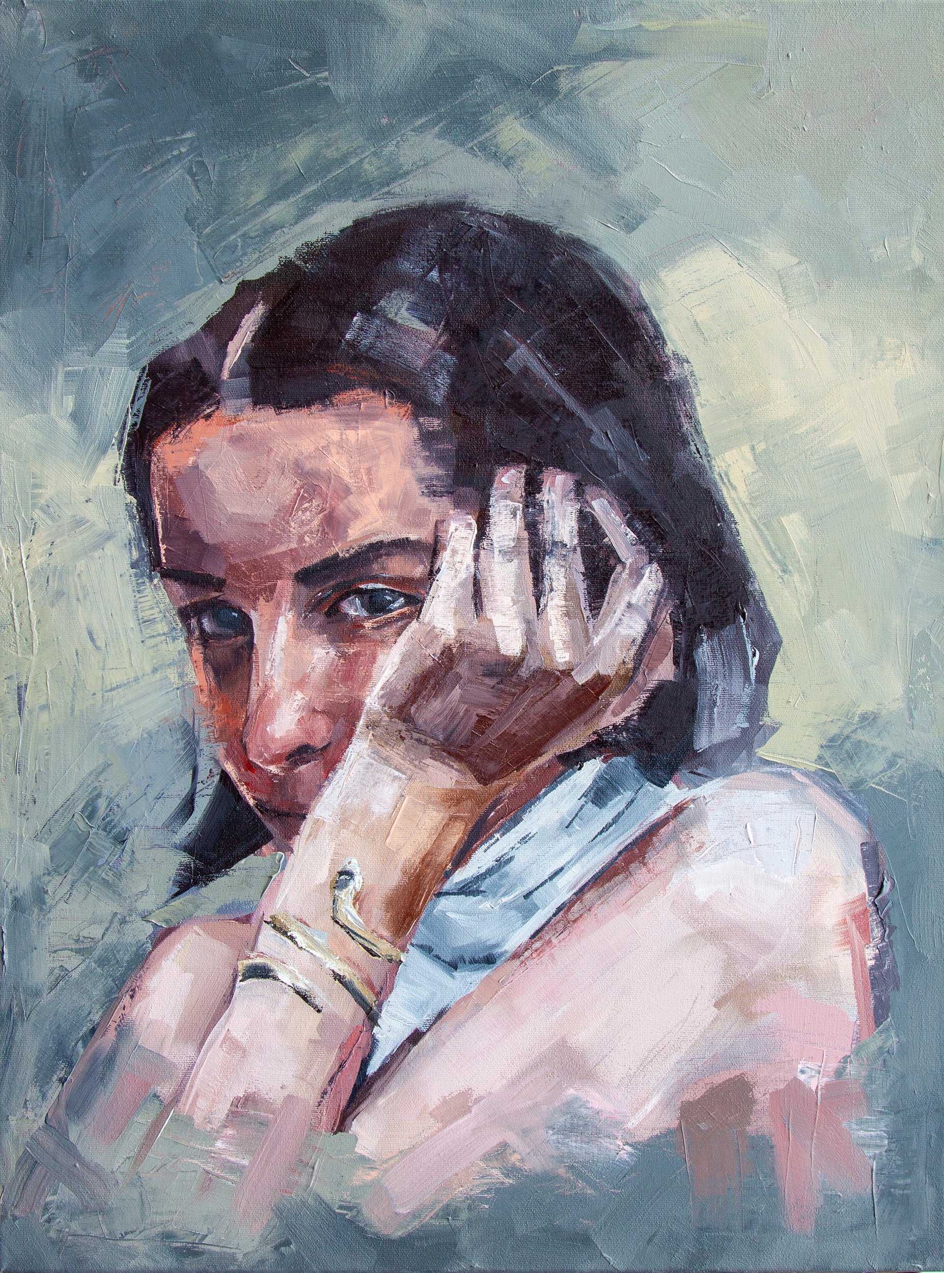 Marta Portrait - oil painting, 24 x 18 inches, AVAILABLE