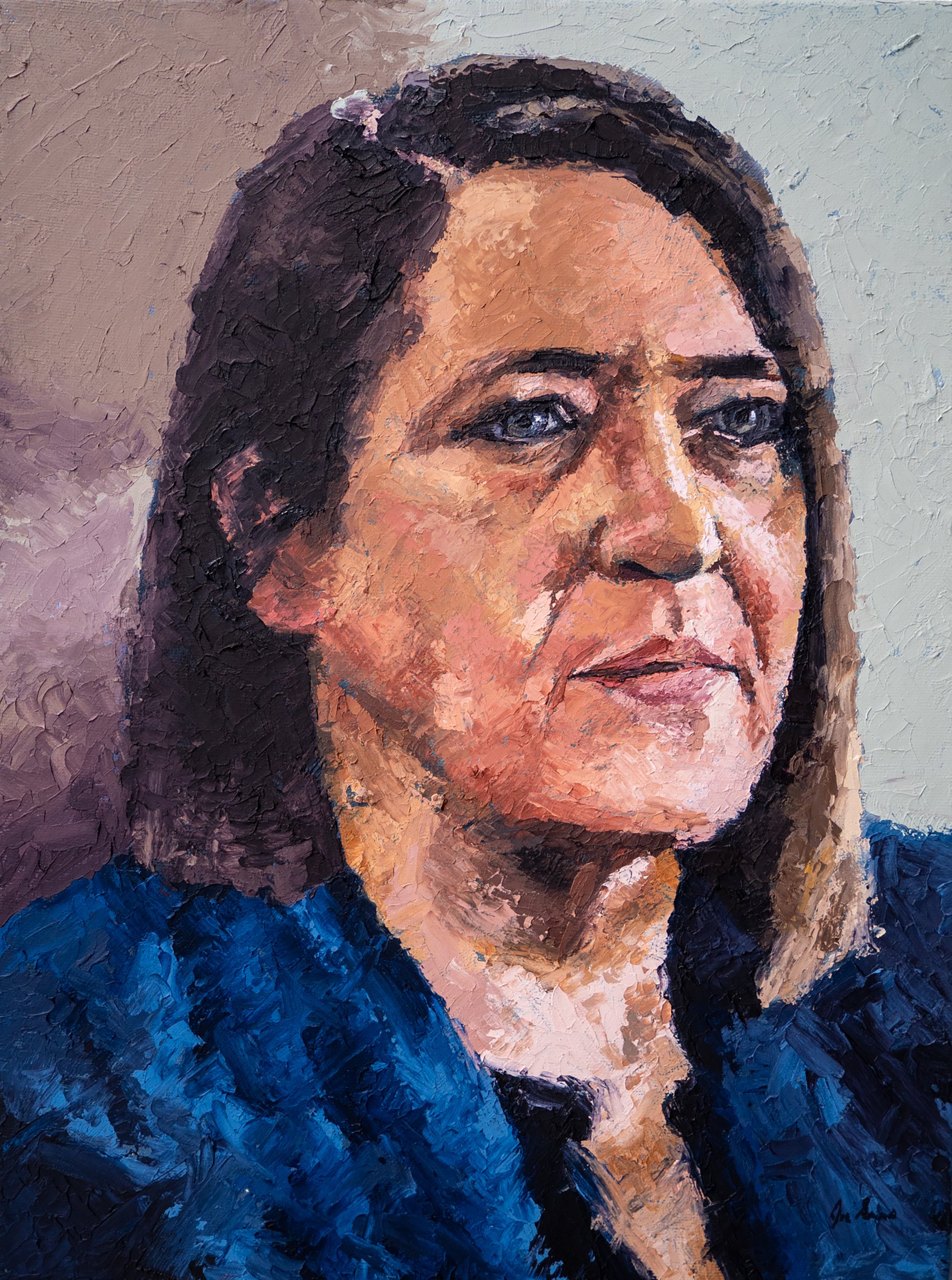 Carol Portrait - oil on canvas, 16 x 12 inches, SOLD