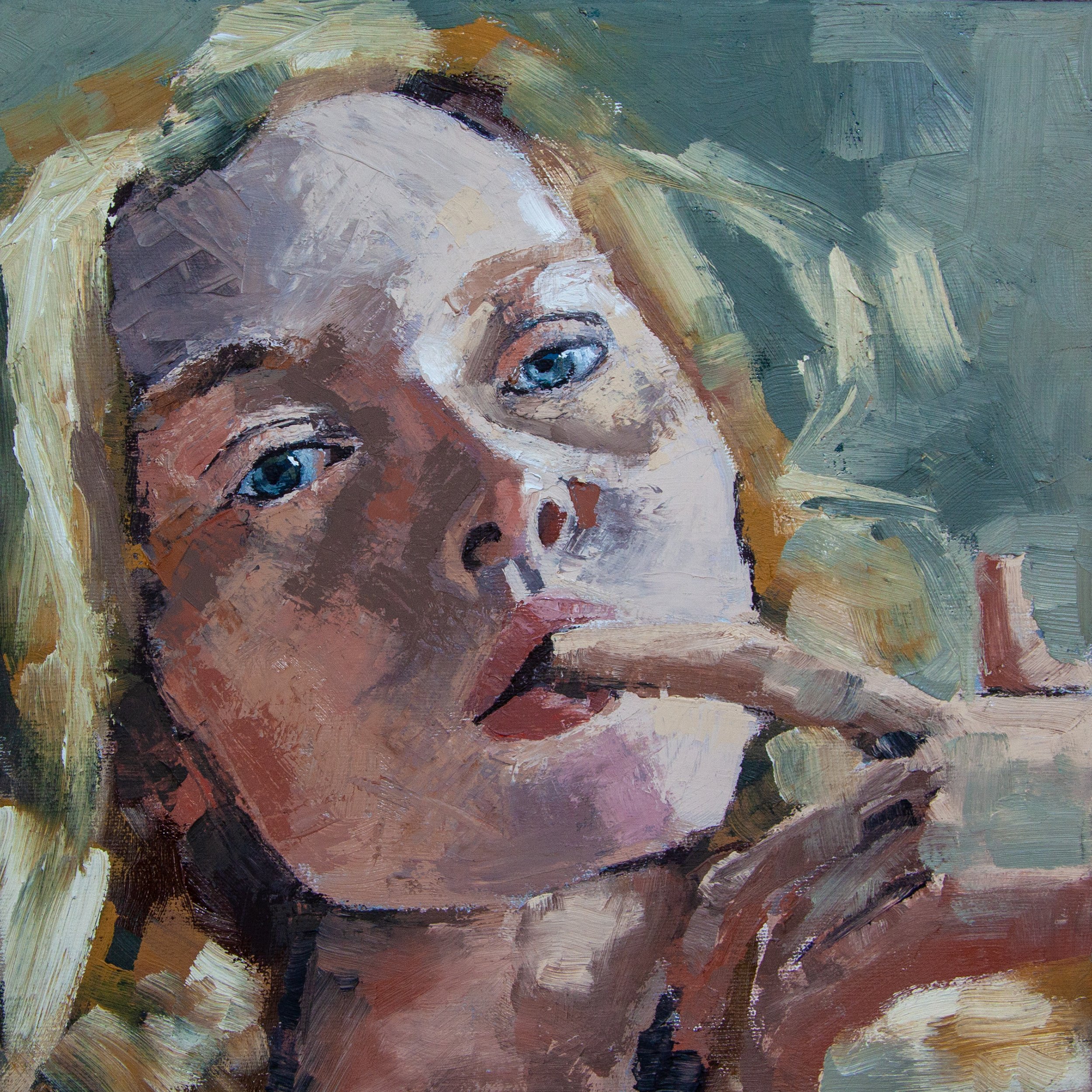 Vic Portrait No. 2 - oil on canvas, 12 x 12 inches, SOLD