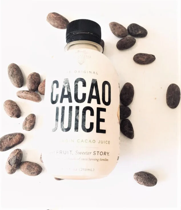 Cacao Juice manufactured by Repurposed Pod . A unique product that showcases the actual taste of the cacao fruit. (Image credit: Geoseph Domenichiello)