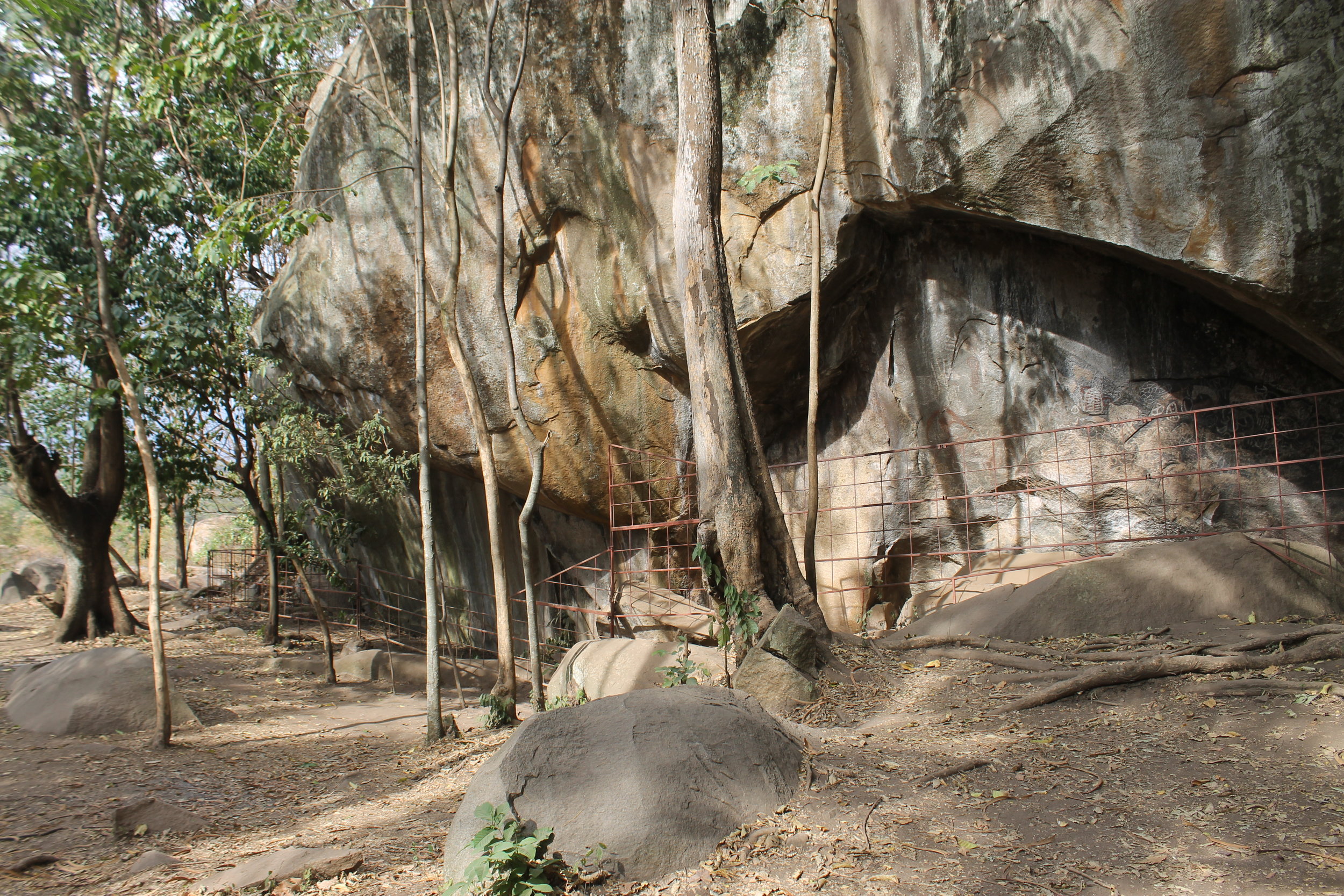 The Kakapel rockshelter, protected rockart site