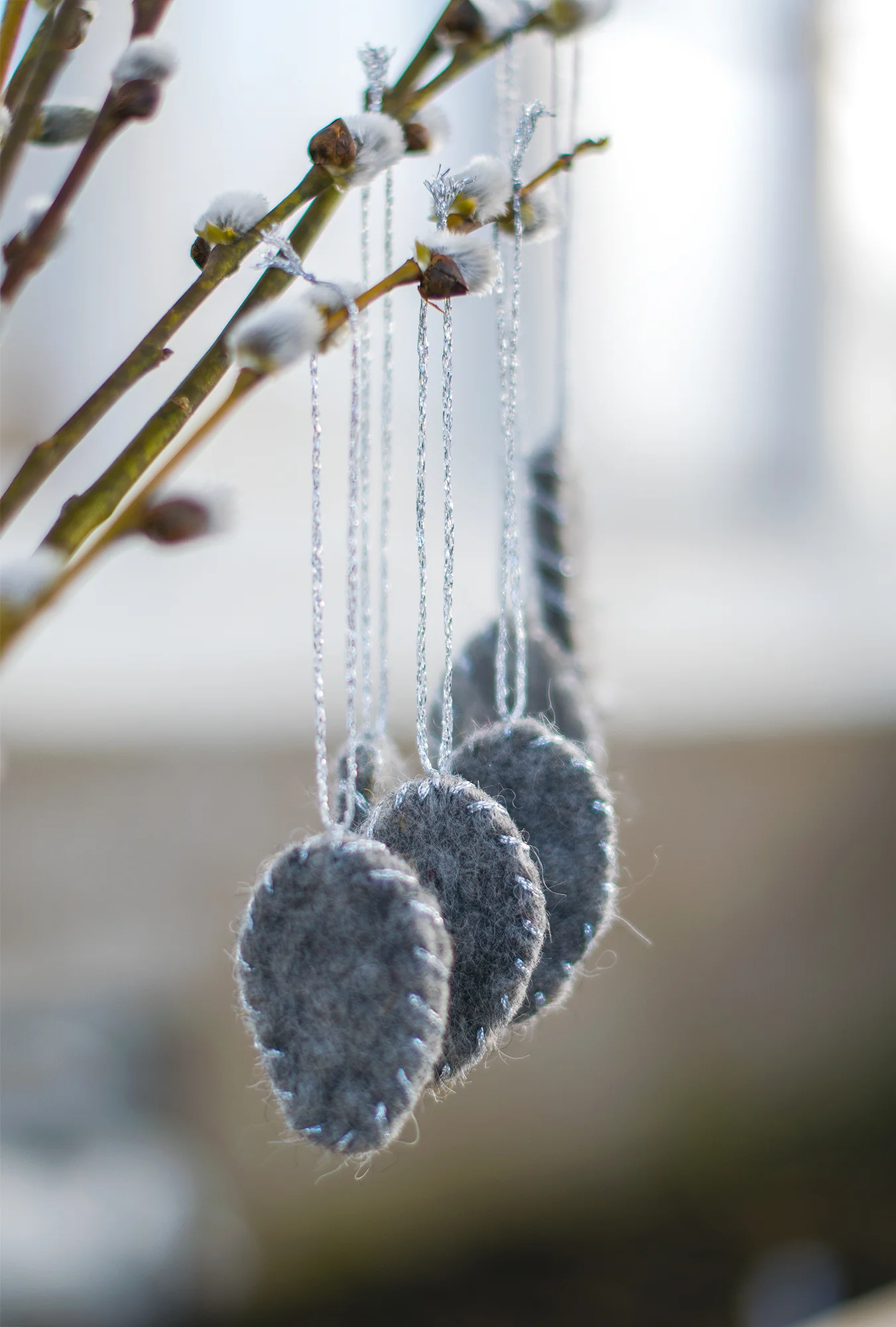 6 st Ullägg naturfärgade