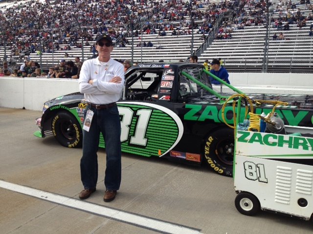 Zac with the Zachry car at Martinsville Speedway