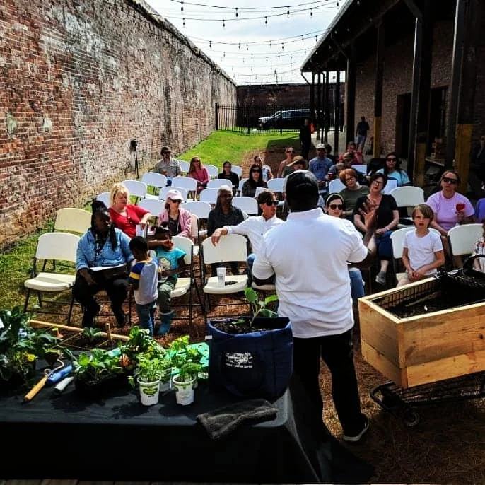 Farmer Fredo presenting at Pretoria Fields in Albany, GA.