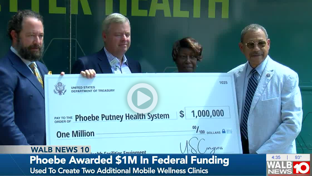 Flint River Fresh mentioned as part of Phoebe's community health plan - Rep. Sanford Bishop secures $1M for Phoebe’s mobile health expansion (walb.com) - Photo from WALB