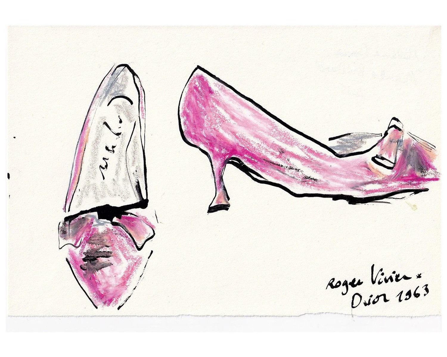Roger Vivier & Dior, 1950's, Pink shoes 