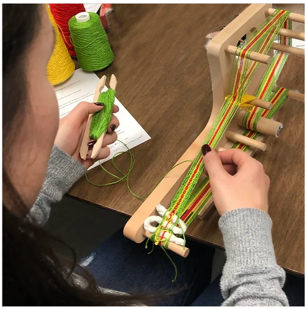 Inkle Weaving at Shake Rag Alley, Mineral Point Wisconsin