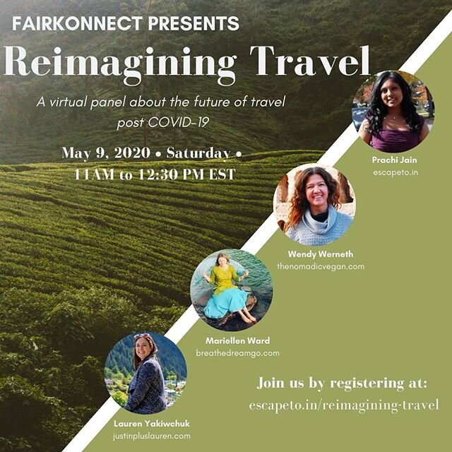 We are excited to introduce our Reimagining Travel virtual panel next Saturday to discuss our insights into what the future of travel will look like post Covid-19. Our amazing group of panelists in the travel industry will answer questions like: When