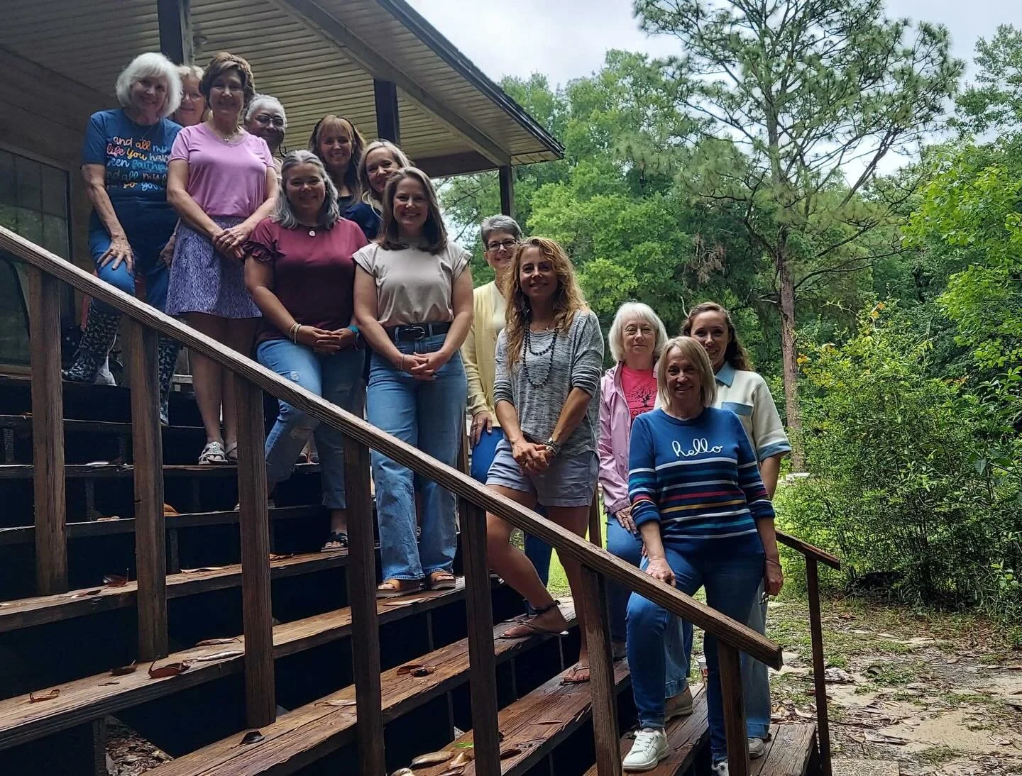 Niceville Bible Study Fellowship Leadership @bsfnorthwestfl held their end-of-year celebration here at the camp!

They enjoyed a potluck meal, sweet fellowship in our main building, and a relaxing stroll around the camp property. We loved hosting suc