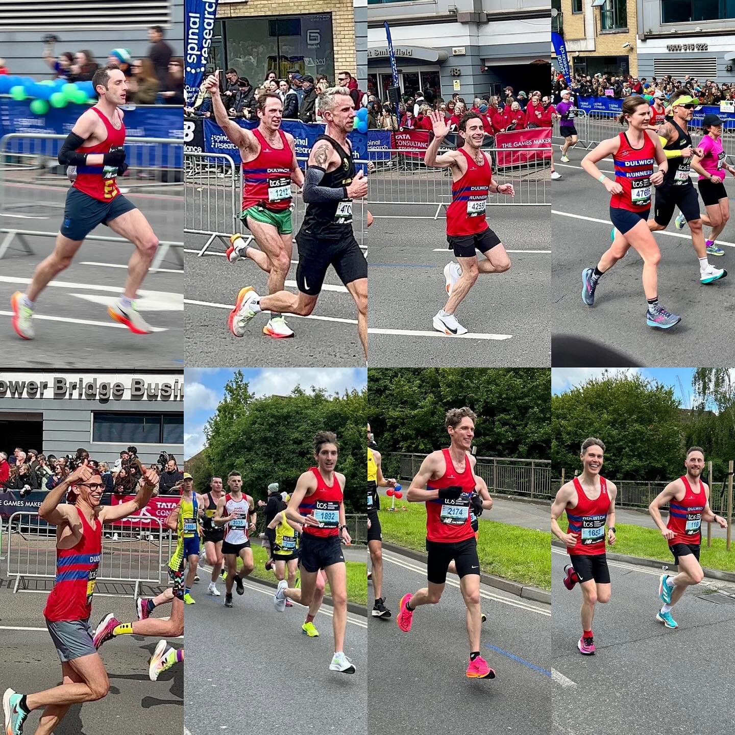 Dulwich Runners at the 2024 London Marathon. 36 runners, 19 personal bests, 4 men under 2:30 and 3 in the top 101. Great fans, times and celebrations. 🍾🍻🏅🥂👏🎉🎊#tcslondonmarathon #tcslondonmarathon2024 #dulwich