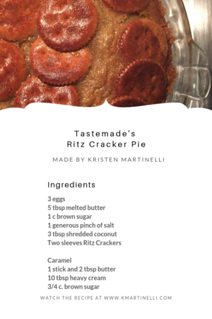 Tastemade's Ritz Cracker Pie — Kristen Martinelli