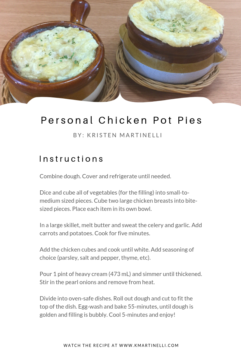 Personal Chicken Pot Pies — Kristen Martinelli