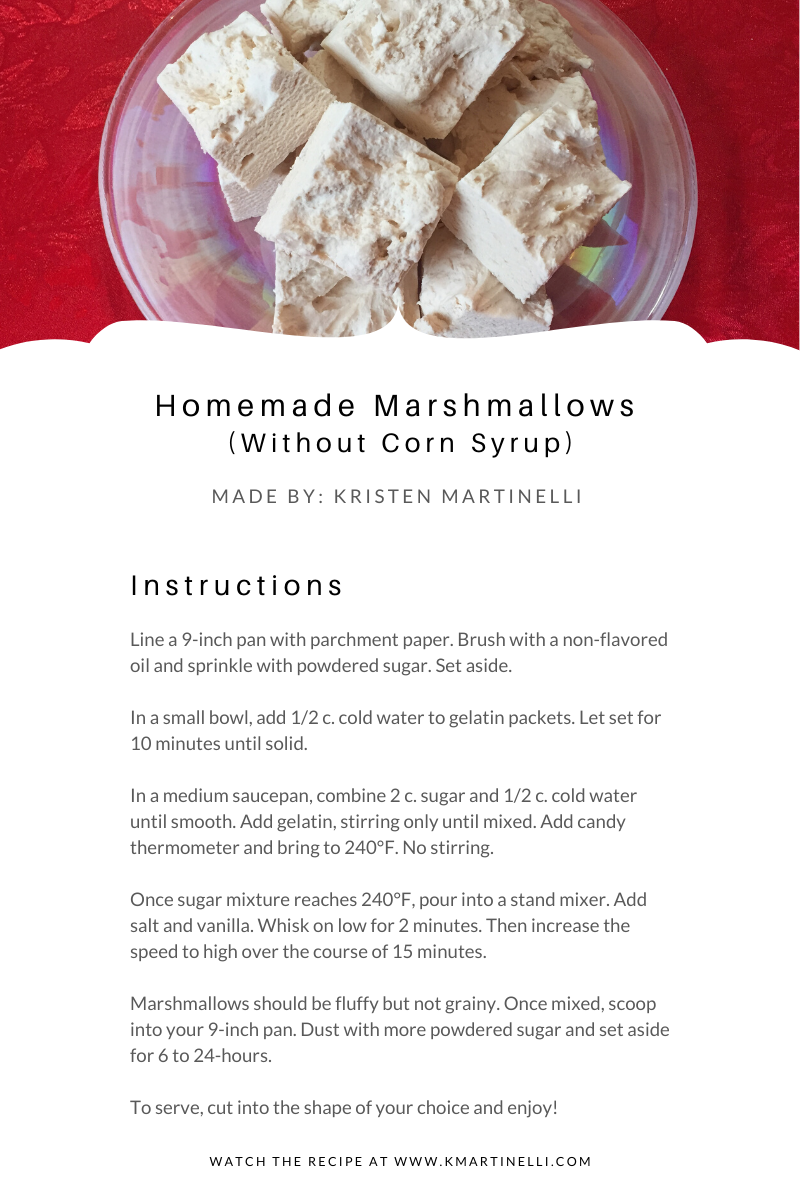 How to make marshmallow fluff without corn syrup