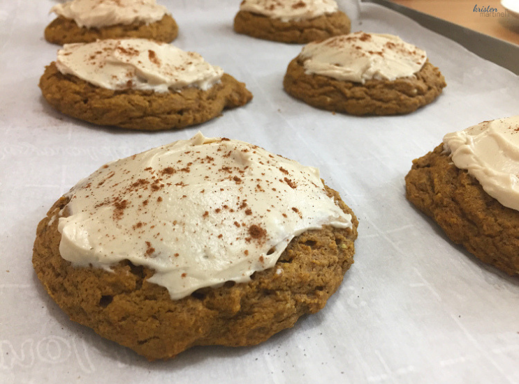 Pumpkin Spice Cookies with Cream Cheese Frosting