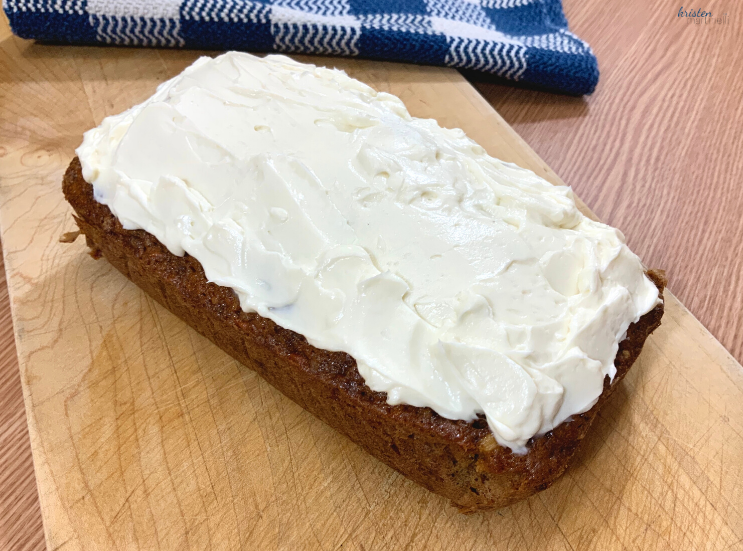 Carrot Cake Loaf with Cream Cheese Frosting 