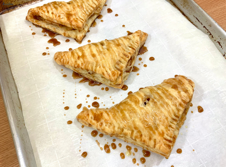Puff Pastry Apple Turnovers with Glaze