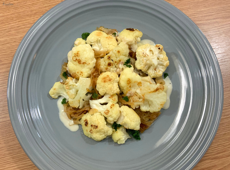 Roasted Cauliflower with Tahini Sauce