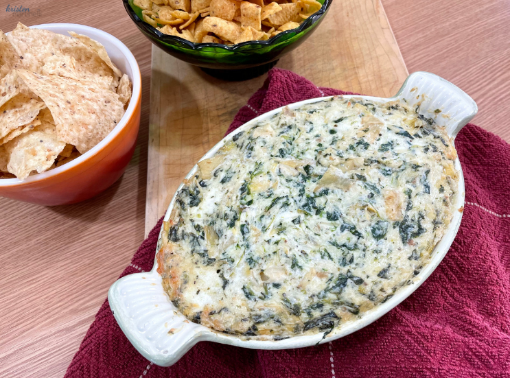 Oven-Baked Spinach Artichoke Dip