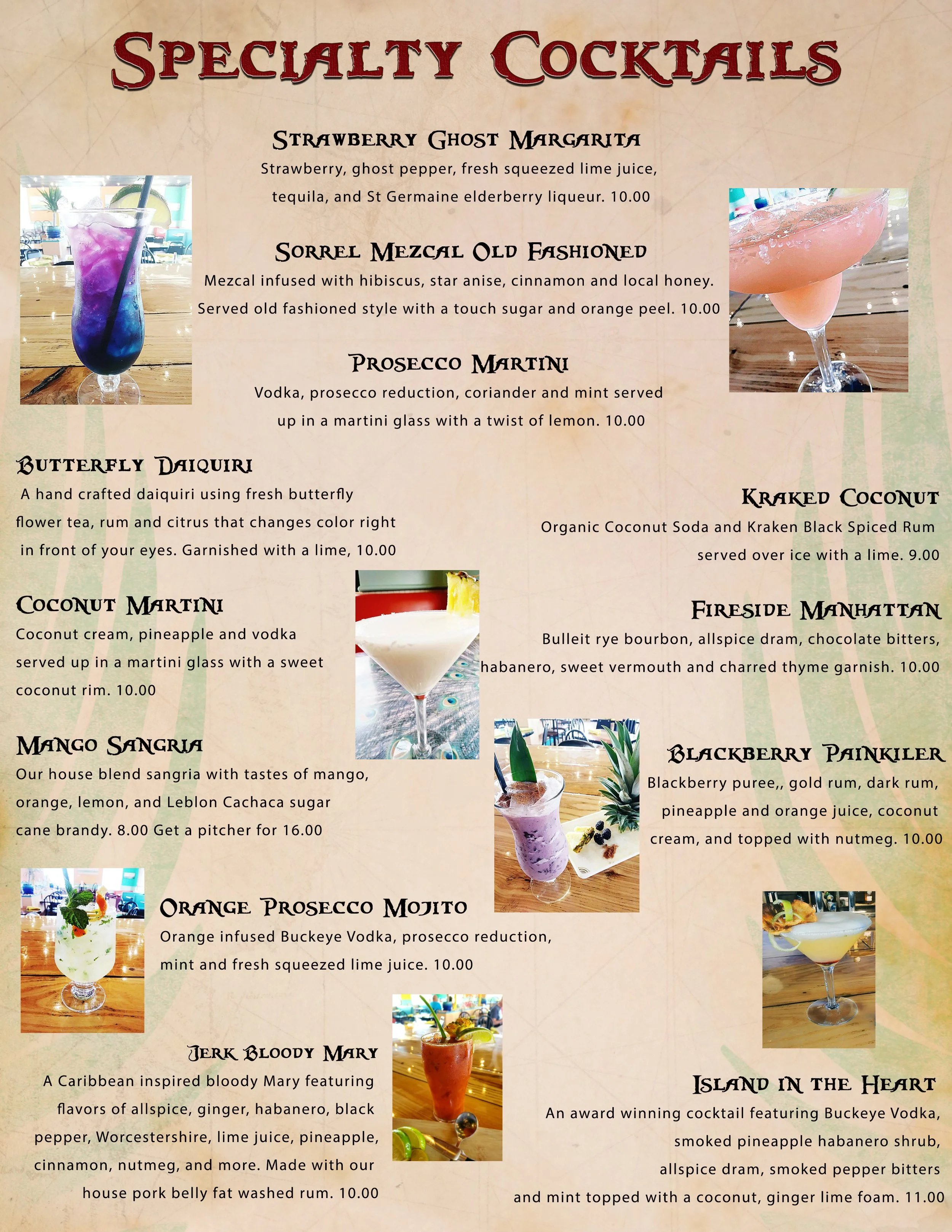 Libations — Calypso Grill and Smokehouse