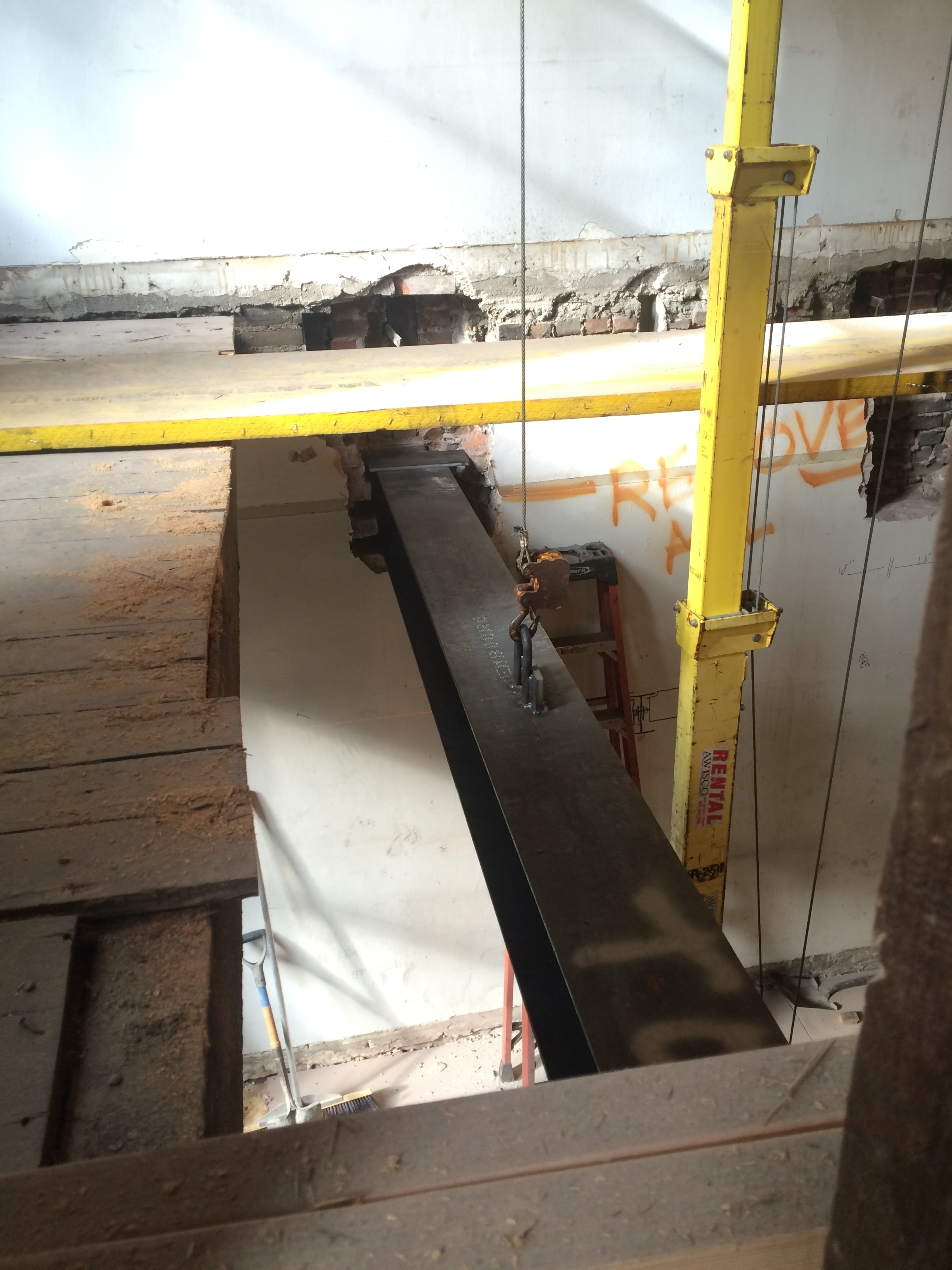  Steel girder installation: Upper East Side Apartment renovation 
