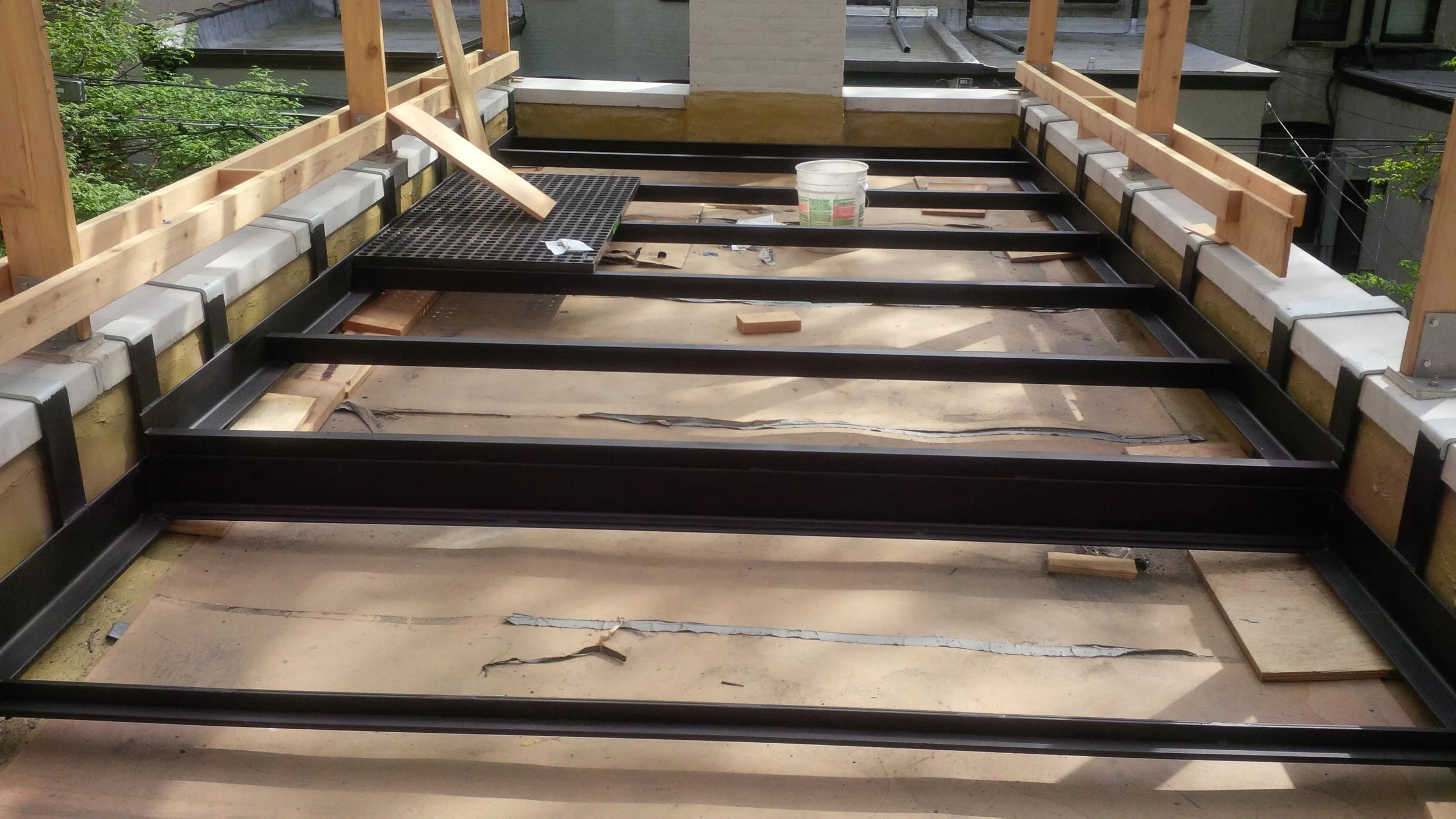 Steel deck framing: Park Slope Terrace