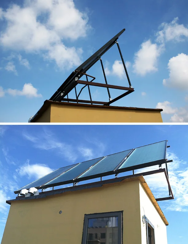 Solar hot water panels: Passive House Brownstone