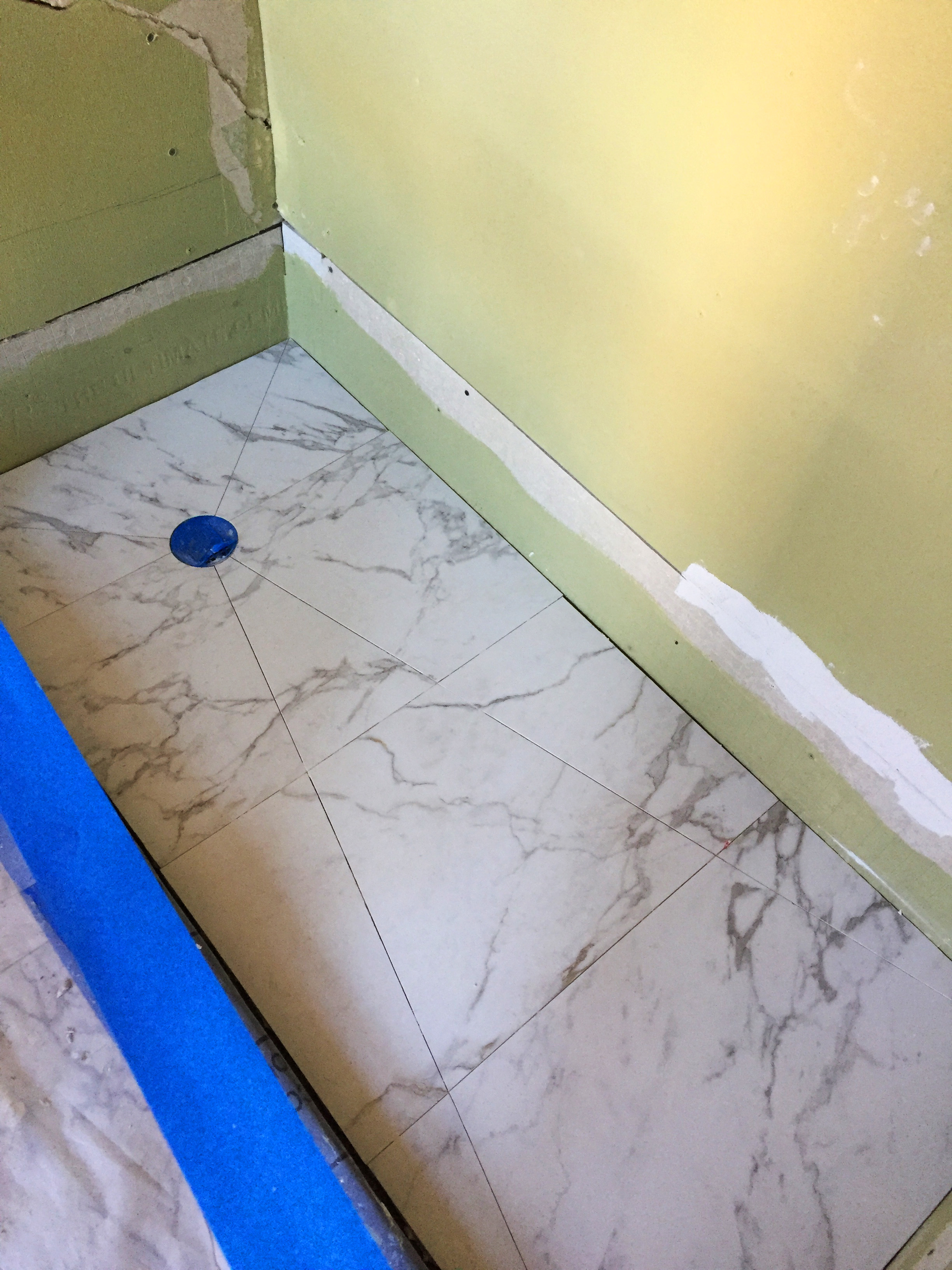  Shower floor installation: Prospect Heights Brownstone 