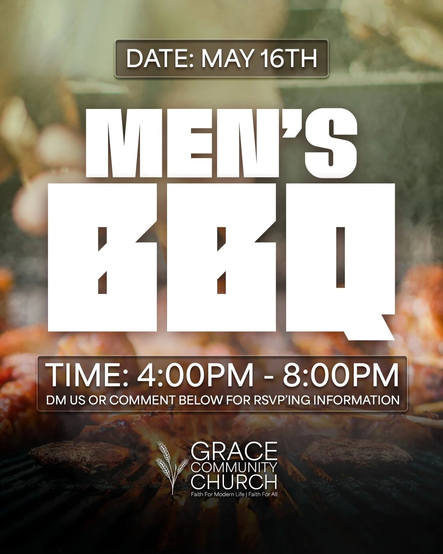 JUST WHEN YOU ALL THOUGHT WE WERE DONE&hellip; WE&rsquo;RE JUST GETTING STARTED!🔥

SAVE the Date: Men&rsquo;s BBQ
May 16 | 4&ndash;8PM

Good food. Strong community. Zero pressure to pretend you know how to grill&hellip; but we will judge your plate.