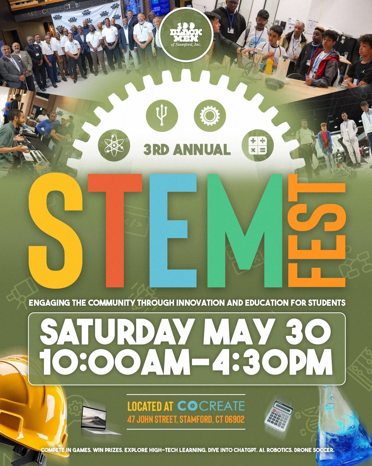 ‼️ REGISTRATION IS OFFICIALLY CLOSED ‼️

Just a reminder to our Grace family that the 100 Black Men of Stamford are hosting their 3rd Annual STEMFest this weekend!

🗓 Saturday, May 30
⏰ 10:00AM to 4:30PM

Thank you to everyone from our church who wi