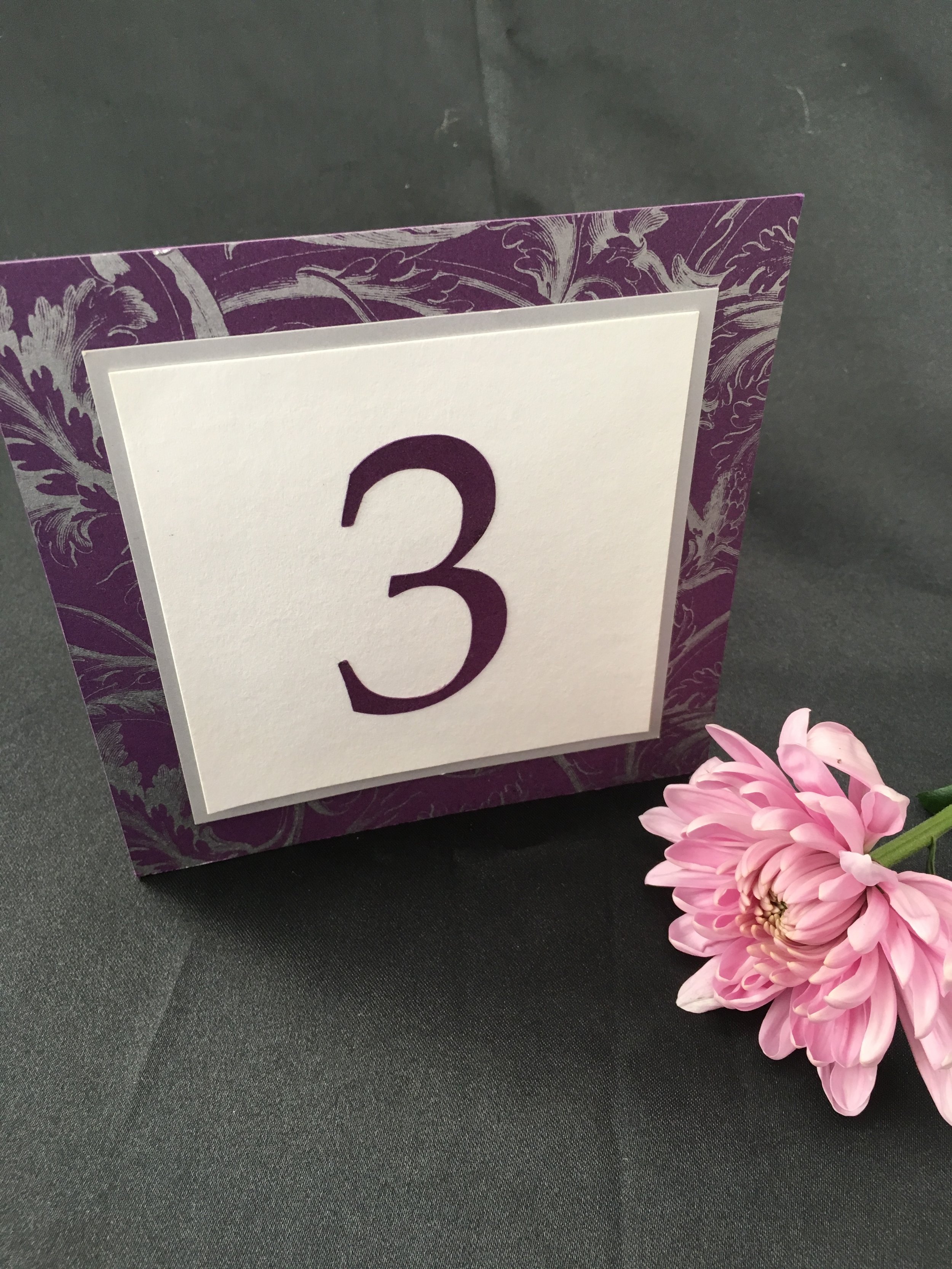 Table Number Tent