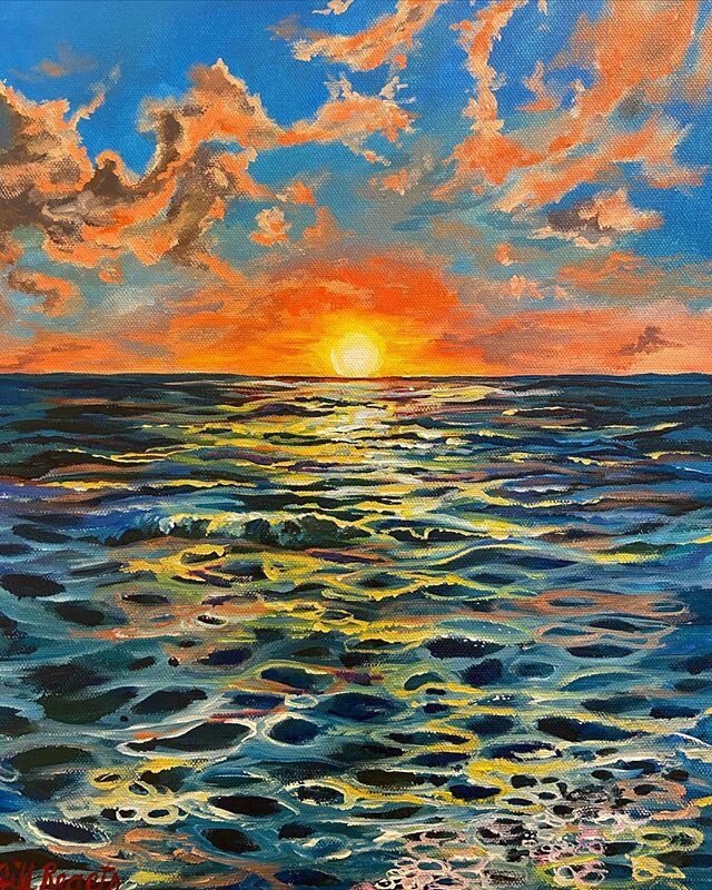 This sunset was a Christmas gift for someone special 🤗❤️ #art #love #sunset #sunrise #colorful #artist