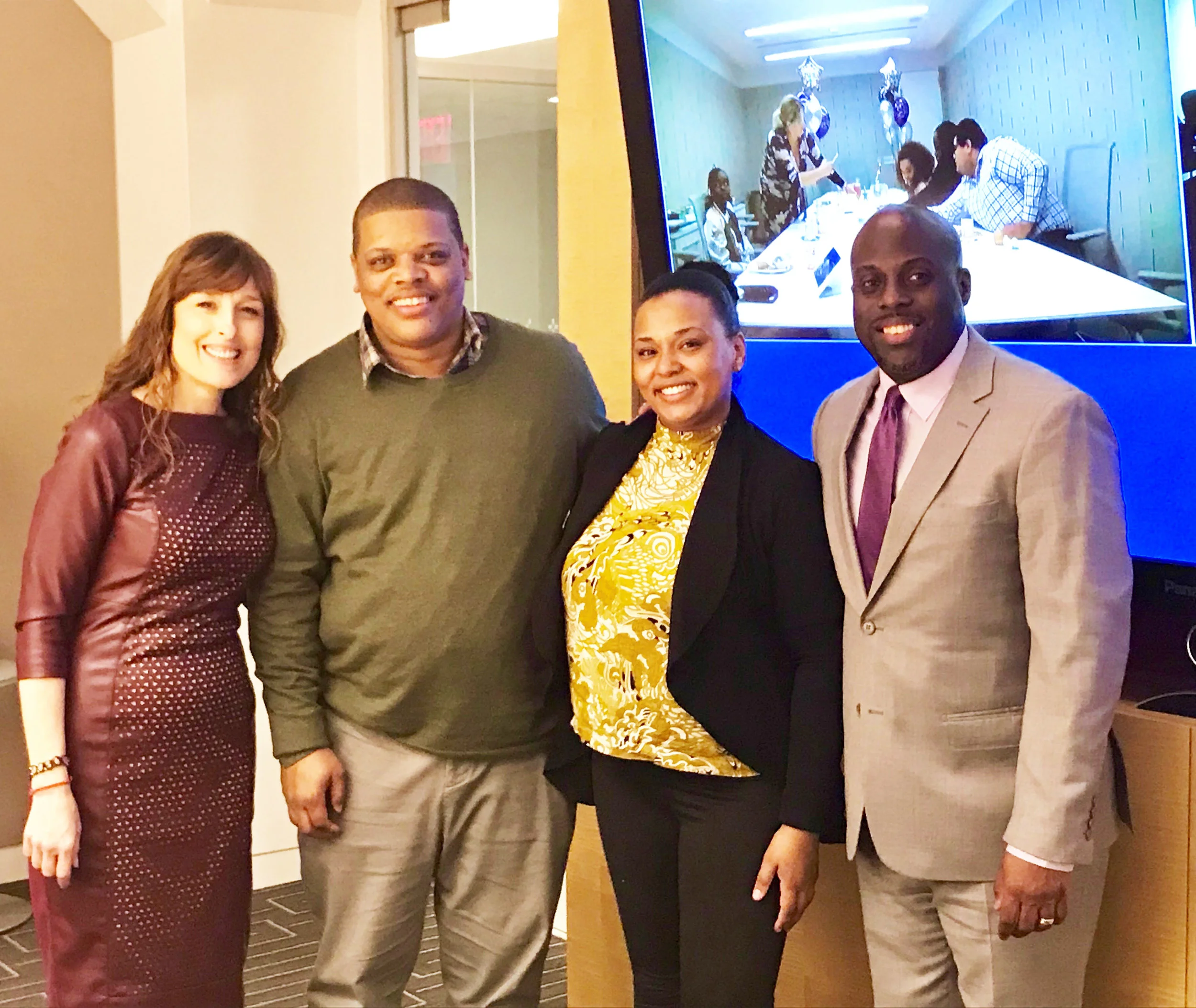 (L to R): Denise Strong, Antoine Galloway, Sophia Kirby, & Omar Roberts
