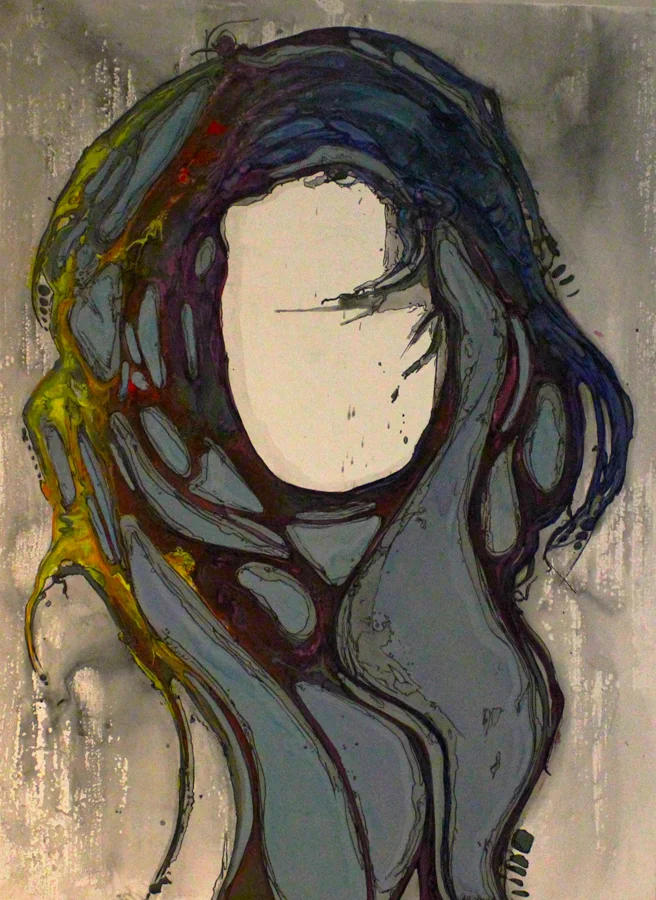 Waves of Beauty, fluid acrylic on canvas