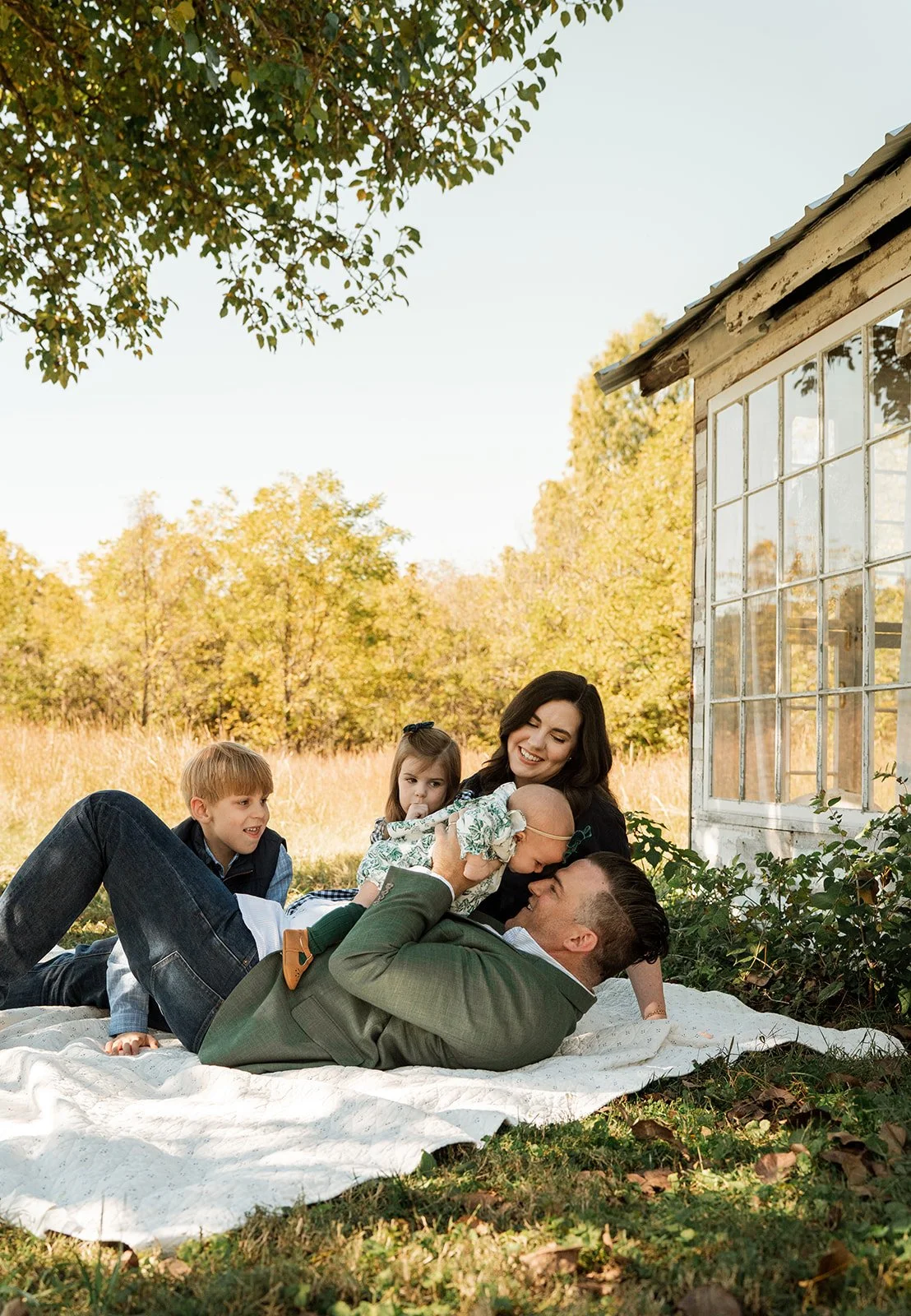 Family Moving Portrait Session at The Holmstead Studio in Kerns TN