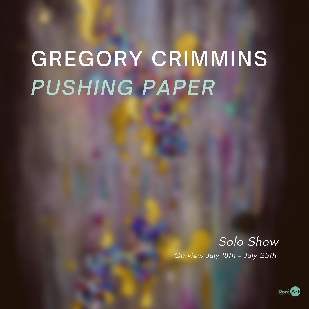 Happy Monday Creatives ✨

View our first solo show Pushing Paper by artist @theartofgregcrimmins on our site now until July 25, 2021. 

We&rsquo;re so excited for you all to see all of our upcoming solo shows this quarter ✨

#dor&eacute;artcollective