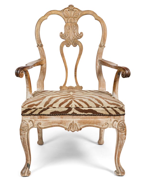 Circa 1829 Italian Rococo Style Armchair