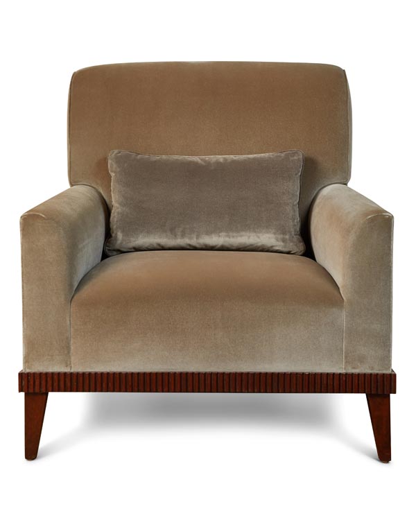 KS Design Silk Velvet Fabric Armchair SOLD