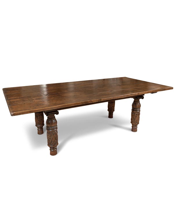 Hand Carved Dining Table in Philippine Mahogany